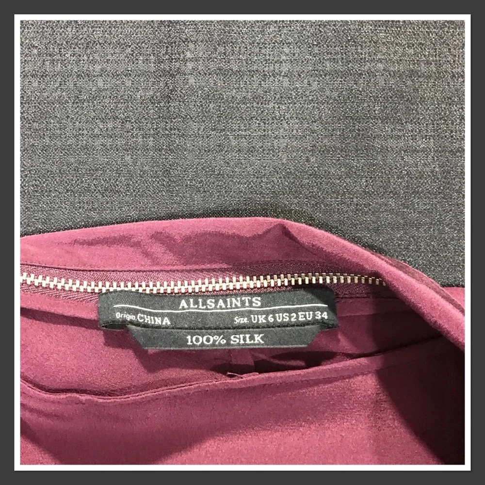 All Saints 100% Silk Dress - Picture 4 of 4